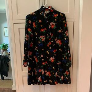 Tuckernuck Black Floral Long Sleeve Dress